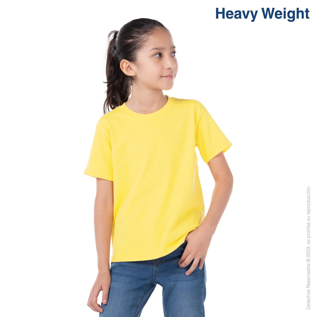 Kid’s Unisex Heavy Weight Crew Neck Short Sleeve T-Shirt
