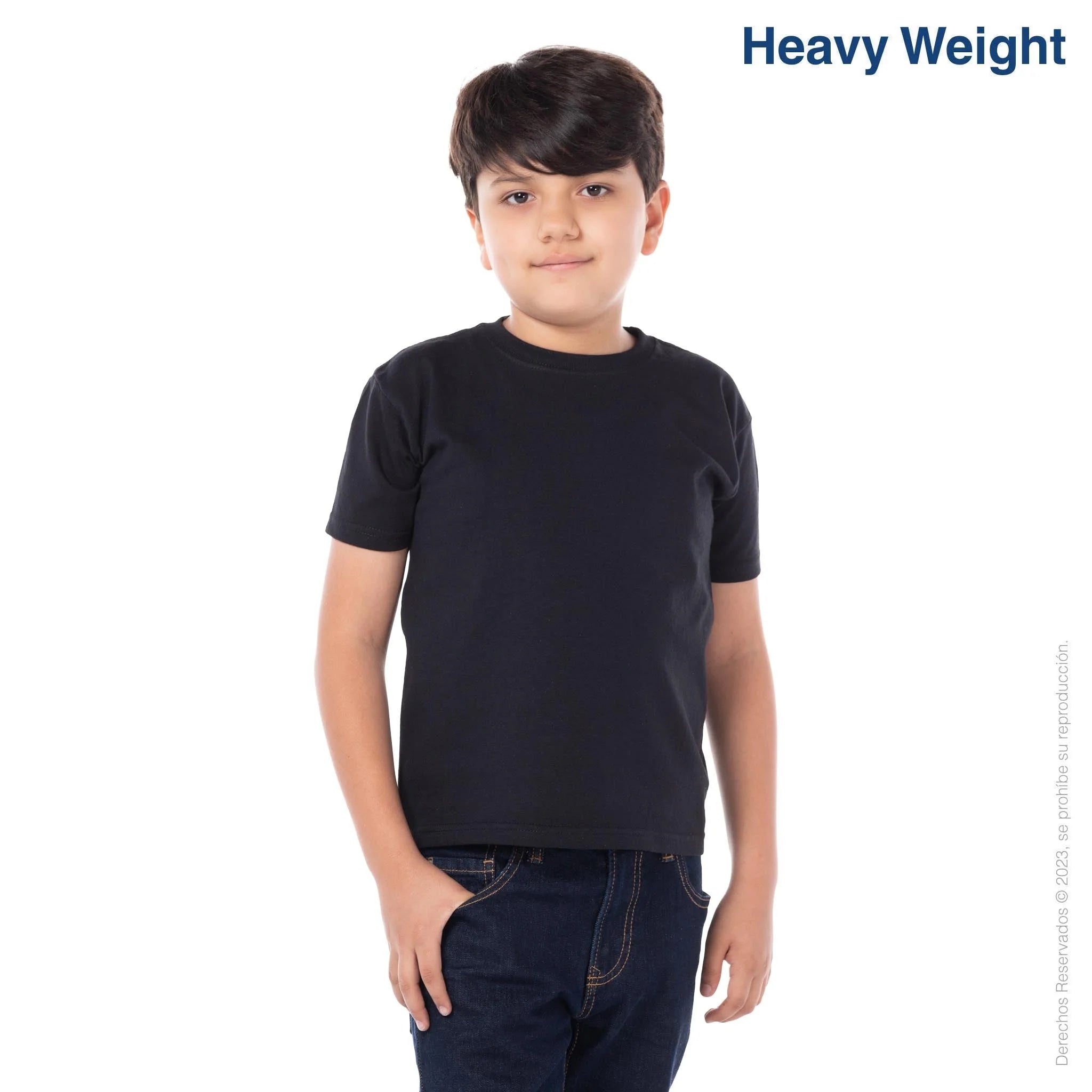Kid’s Unisex Heavy Weight Crew Neck Short Sleeve T-Shirt