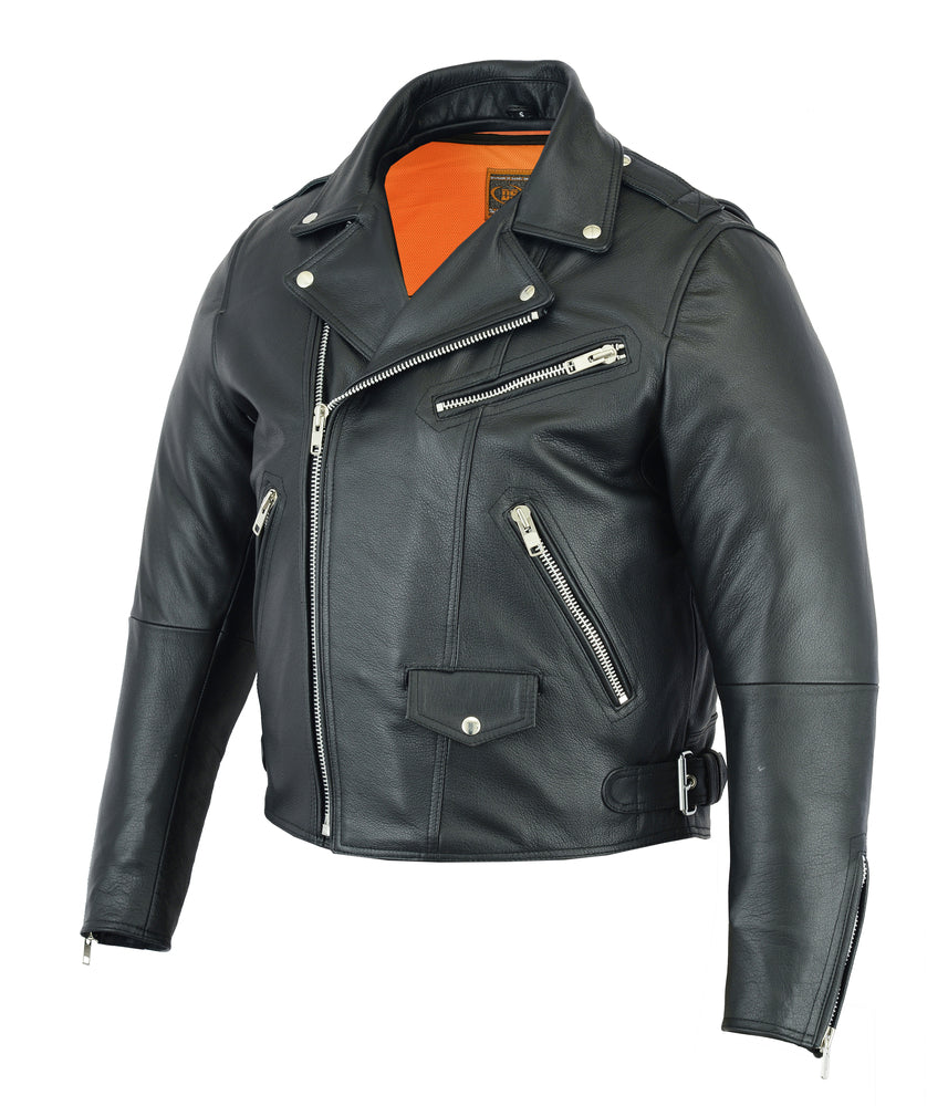 DS737 Men's Modern Full Cut Beltless Biker Jacket