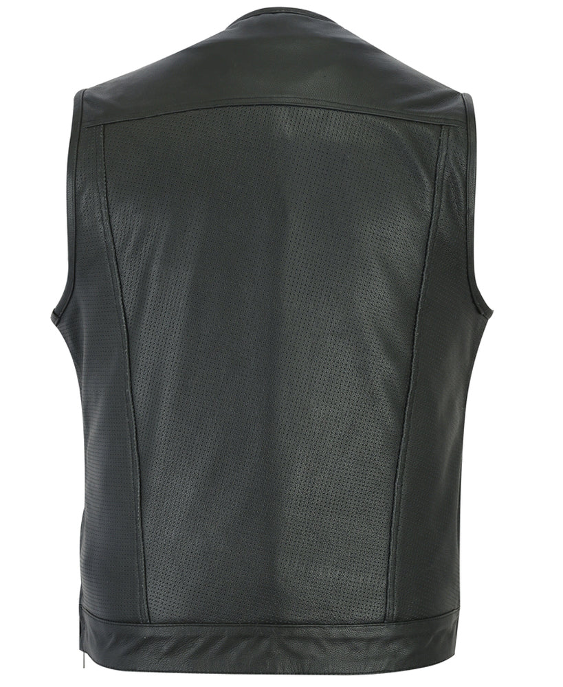 DS183 Men's Premium Perforated Single Back Panel Concealment Vest W/O