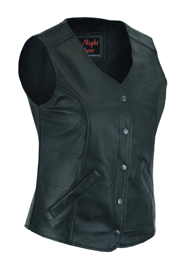 DS204 Women's Stylish Longer Body ¾ Vest - Plain Sides