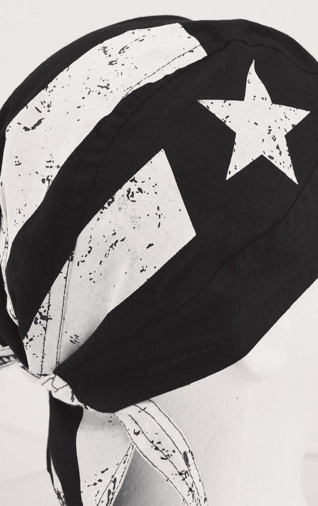 Z903 FlydannaÂ®, Cotton, Black & White Vintage American Flag