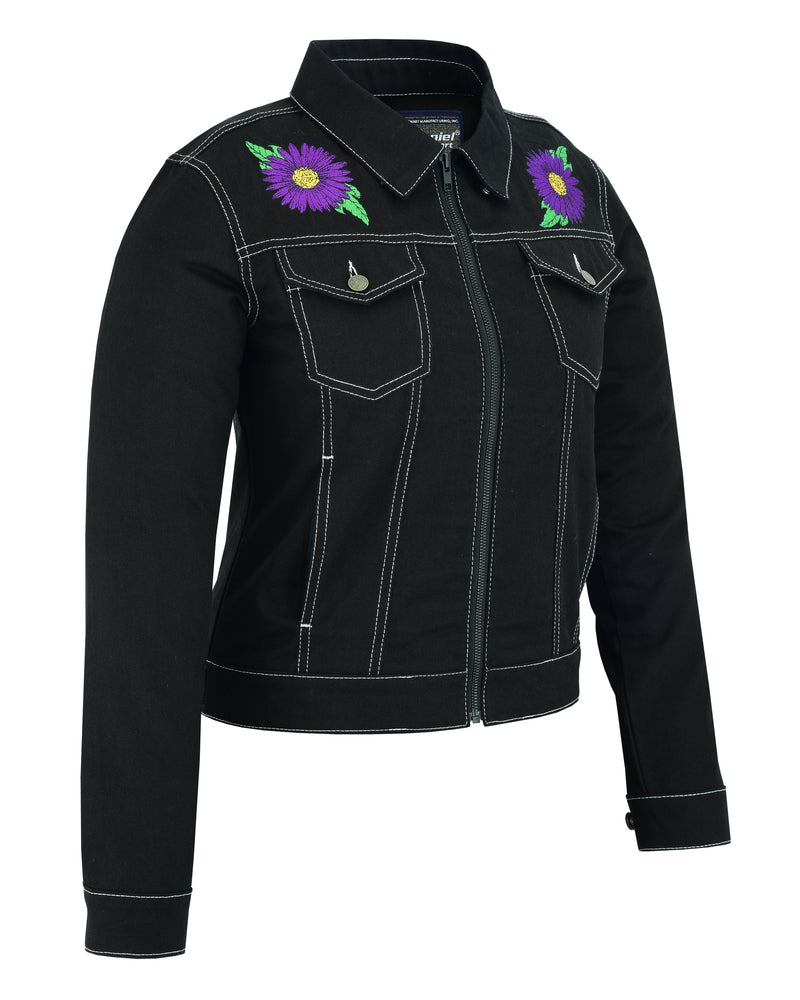 DM949 Women's Daisy Black Denim Jacket