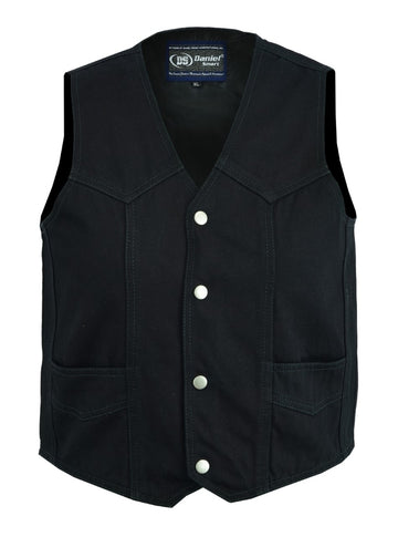 DM9725 Kid's Denim Plain Side Vest