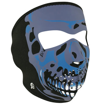 WNFM024 ZANÂ® Full Mask- Neoprene- Blue Chrome Skull