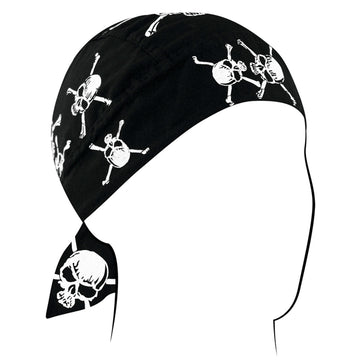 Z113C FlydannaÂ®, Cotton, White Skull and Crossbones