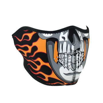 WNFM061H ZANÂ® Half Mask- Neoprene- Burning Skull