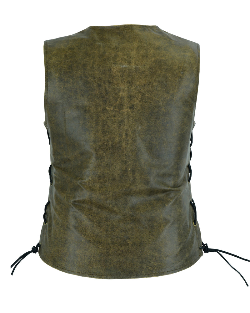 DS214 Women's Stylish Longer Body &frac34; Vest - Side Laces - Two T