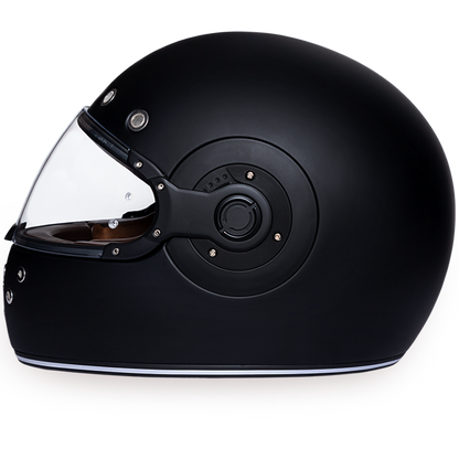 R1-B D.O.T. FULL FACE: DAYTONA RETRO: DULL BLACK