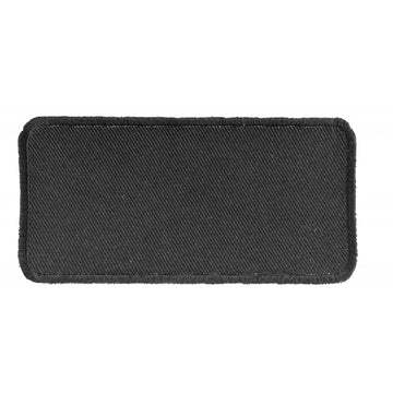 P4035 Black 4 Inch Rectangular Blank Patch