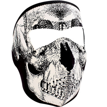 WNFM002 ZANÂ® Full Mask - Neoprene - Black and White Skull Face