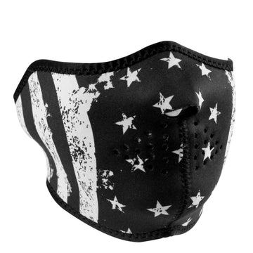 WNFM091H ZANÂ® Half Mask- Neoprene- Black and White Flag