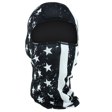 WBP091- ZANÂ® Balaclava- Polyester- B&W Flag