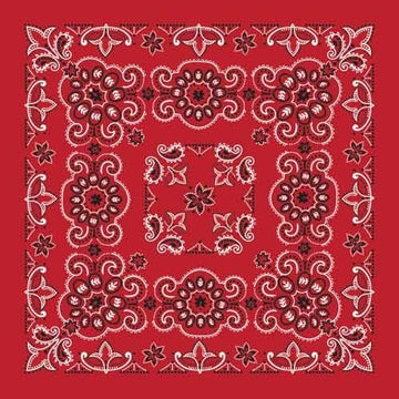 BD2507 Bandana Texas Paisley Red [27" x27"]