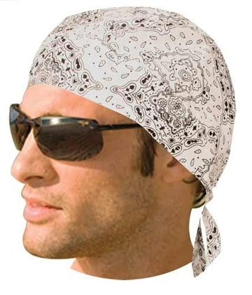 HW2616 Headwrap Paisley White