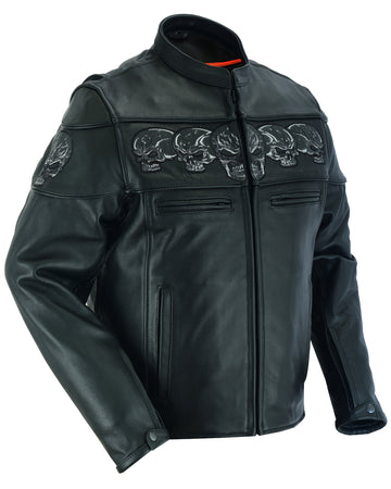 DS700 Men's Scooter Jacket w/Reflective Skulls