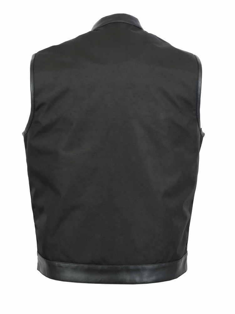 DS689 Concealed Snap Closure, Textile Material, Scoop Collar & Hidden