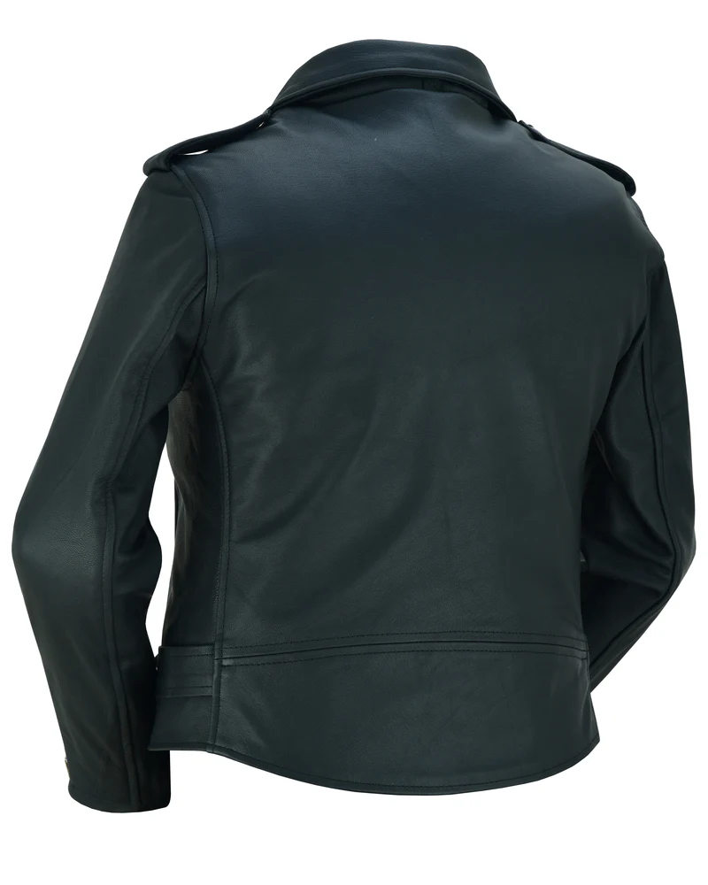 DS850 Women's Classic Plain Side Fitted MC Style Jacket
