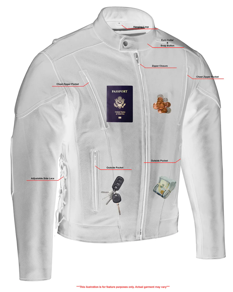 DS777 Men's Vented MC Jacket Side Laces